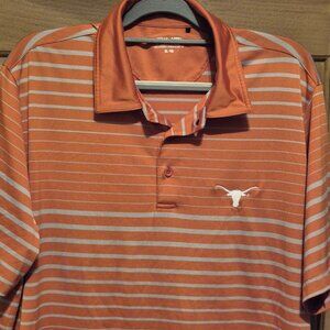 PING XL Burnt Orange and White Men's Polo Shirt